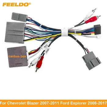 FEELDO Auto 16pin Audio Kabelový Svazek S Canbus Box Pro Chevrolet Blazer Ford Explorer Stereo Instalace Drátu Adaptér