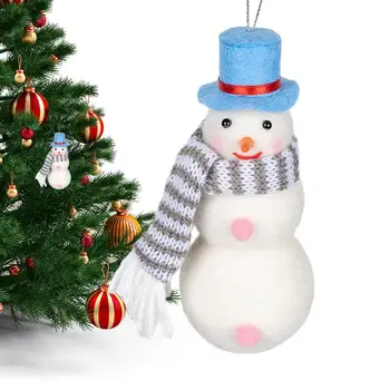 Sněhulák Ozdoby Pro Vánoční Strom Cítil Tkaniny Přívěsek Domova Nádherný Svátek Vánoční Party Dekorace Ozdoby