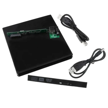 HOT-12,7 Mm Externí DVD Skříně USB 2.0 Externí DVD/CD-ROM, Pouzdro Pro Notebook Desktop PC Optický Disk SATA Na SATA
