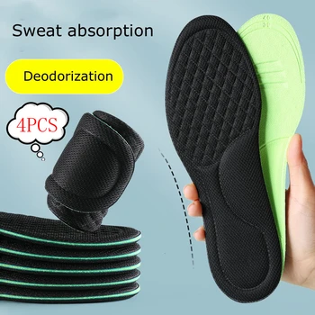 4KS 4D Pot-Absorbující Prodyšná Deodorant Stélka Masáž Sportovní Vložky do bot pro Boty Nohy Roste Jediným Houba Boty Vložky Pad