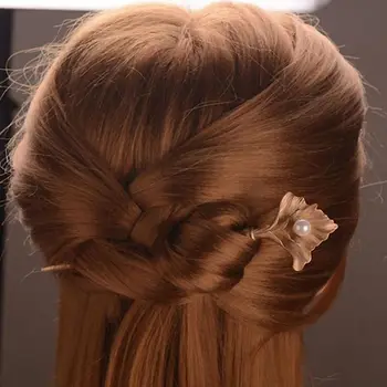 Ženy Faux Pearl Korálky Zlaté Barvy Zanechává Vlasy Příslušenství Vlasy Držet Sponky Do Vlasů Šperky