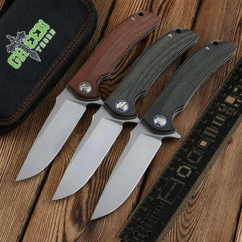 Zelené trn Overkill Skládací nůž，povlečení+titanové rukojeti，vg10 blade venkovní táboření, lov praktické skládací nůž EDC nástroj