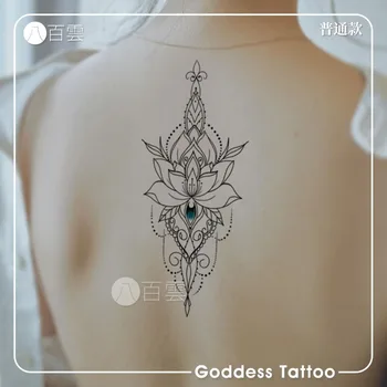 Lotosový Květ Tetování Nálepka Trvalé Falešné Tetování pro Ženu Sexy Dočasné Tetování Totem Art Umělé Tetování Vodotěsné Tatuajes