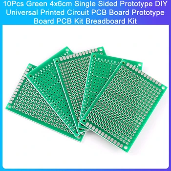 10ks Zelená 4x6cm Jednostranný Prototypu DIY Univerzální plošných spojů Desky PCB Prototyp, Desce PCB Sada Prkénko Kit