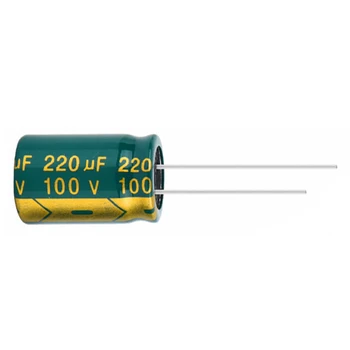 10KS Higt kvalitní 100V220UF 13X20mm 220UF 100V 13*20 Elektrolytický kondenzátor