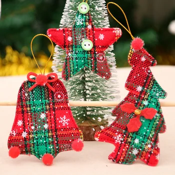 1ks Rustikální Ozdoby na Vánoční stromky Buffalo Kostkované Vánoční Závěsné Ozdoby pro Vánoční Party, EVA a Domácí Dekorace