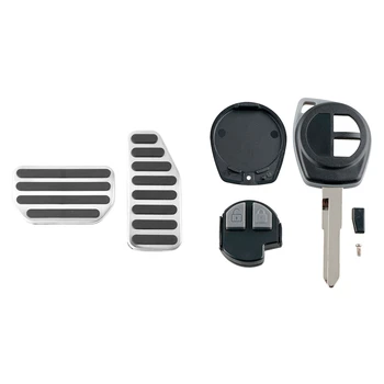 Auto Smart Remote Key 2 Tlačítka S Plynu, Akcelerátoru A Brzdového Pedálu Kryt Kit Pro Suzuki Jimny 2012 2013 2014 2015