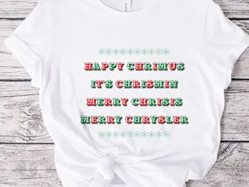 Vánoční Vinné Révy Tričko, Veselé Crimus, Vtipné Vánoční Tričko, Vtipné Vánoční Meme Tričko, Veselé Krize, Veselé Chrysler