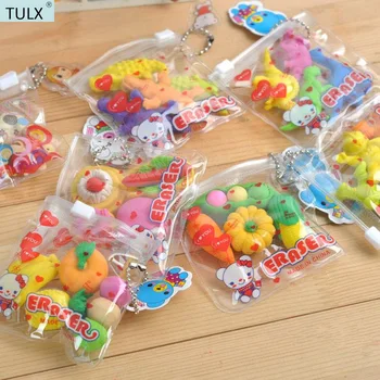 TULX roztomilý gumy gumy gumy stacionární zásoby kawaii japonských guma mini gumy papírnictví velkoobchodní zboží