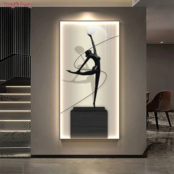 Moderní Abstraktní Obrázek Portrét Světelný Malování Interiérů Led Nástěnné Lampy Pro Domácí Obývací Pokoj Jídelna Noční Dekorace