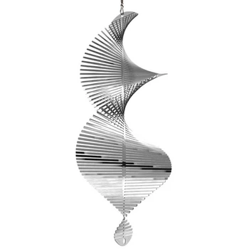 3D Rotující Vítr Zvonkohry Přívěsek Tekoucí-Světelný Efekt Konstrukce Domů Zahradní Dekorace Venkovní Závěsné Dekor Dárek Lesklý Vítr Spinner