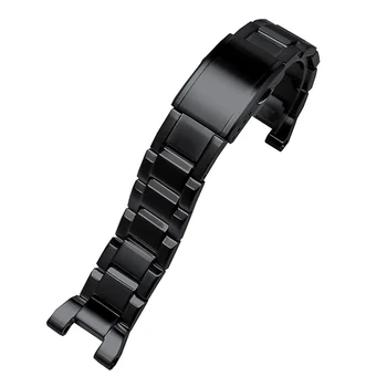Z nerezové Oceli Watchband Pro Casio GST-W300 GST-400G GST-B100 GST-210 S100D/S110D/W110 Black Metal Hodinky Kapela Popruh Náramek