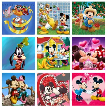 Disney Karikatury Mickey Mouse Charakter Série Malířské Plátno Wall Art Plakát Obývací Pokoj Dekor Tisknout Obrázky, Bytové Dekorace