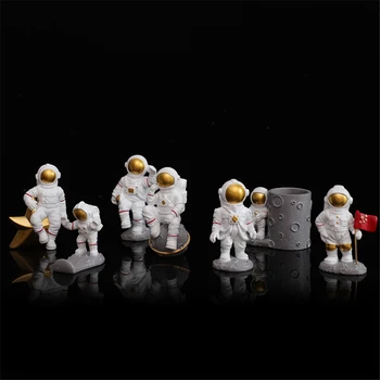 2021 Nordic Astronaut Sochařství Mini Space Man Figurka Pryskyřice Řemesla, Domácí Dekorace Moderní Minimalistické Ozdoby Dárek K Narozeninám