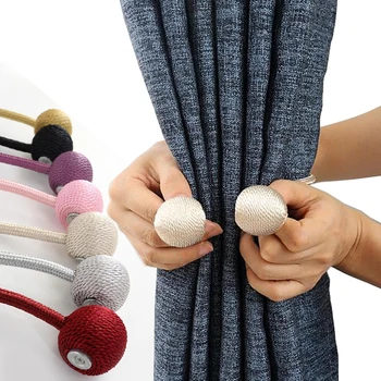 Magnetické perlové koule závěs klip, magnetický popruh s hák sponou, záclonové tyče, záclonové příslušenství, domácí dekorace