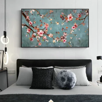 Mandlový Květ Květiny, Plátno, Obrazy Na Zeď Obrázky Pro Obývací Pokoj, Květiny Na Plátně Dekorace, Obraz Zdi Dekor