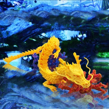 3D Tisk, China Dragon All-in-one Tvaru Čínského Draka Ručně vyráběné Auto Ozdoby Kreativní Dárek Fish Tank Terénní úpravy