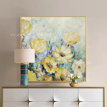 Květina na tlusté zdi textury plátek obrázky, obývací pokoj manuální plátno, olejomalba umění plakátu ložnice ozdobou dárek