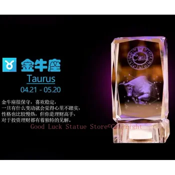 TOP COOL dárek - Taurus býk souhvězdí constellatory 3D crystal sochařství socha