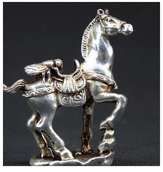 Měď Mosaz ČÍNSKÉ řemesla dekor Asijské venta directa Cobre blanco Plata Miao plata tallada mano d ' un caballo para ganar