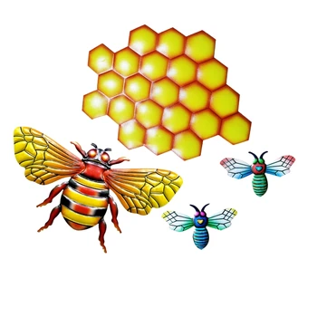 4ks Honeycomb Wall Art Okno, Závěsné Dekorace Vintage Statek Dekor