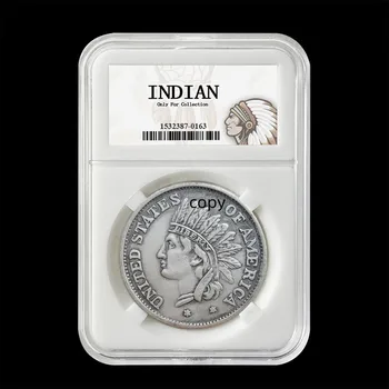 NÁS 1851 Indiáni Dolar Mince Původní Staré Mince, Medaile, bytové Dekorace, Sběratelství