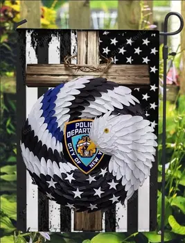 New York City Police Department 3D Flag Plný Tisk, Zahrada Visí Vlajka Dům Dekorace styl