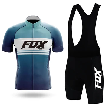 Nové Cyklistické Jersey Sada fox teleyi Pro Tým Letní Cyklistické Oblečení MTB Kolo cyklistické Oblečení Maillot Ropa Ciclismo Muži, Uniformy