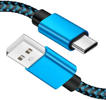 10ft USB Typu C Kabel Rychlé Nabíjení Kabel, Nylon Extra Dlouhé Pletené Kabel pro pro Sumsung Galaxy S20 S10 S8 Plus Note9 8