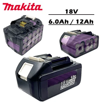 100% Kompatibilní Makita 18V 6.0 Ah/12Ah Dobíjecí elektrické Nářadí Baterie Li-ion Náhradní LXT BL1860B BL1860 BL1850 DHP482RFX9