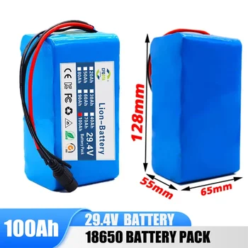 18650 Baterie 7S3P 100000mah 24V Lifepo4 Akumulátory + 2A Nabíječka pro E-bike Elektrické Kolo Vozíku Lithium Batterie