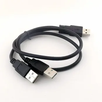 1x USB 2.0 A Samec na Duální USB 2.0 A Konektor Samec Data Nabíjení Y Splitter Samec na mužskou Prodlužovací Kabel 15+65cm