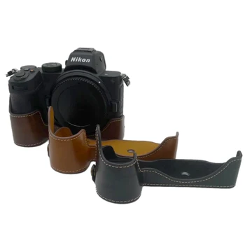 PU Kůže Chrání Fotoaparát Poloviční Taška Grip Pouzdro pro Nikon Z7 Mark II Z6 Mark II Z7 Z6 Z5 brašna Ochranný Shell