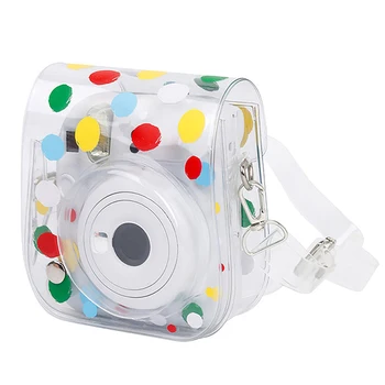 1ks Pro Instax Mini 12/11 Instant Camera Pouzdro PVC Color Dots Ochranné Pouzdro Trave Taška pro Kamery Tašky Příslušenství
