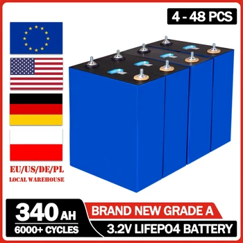 3.2 V 340Ah LiFePO4 Baterie 6000 Cyklů 2/4/8/16/32/48/64PCS Náhradní Lithium Batterie pro RV Domů Solární Systém Skladování