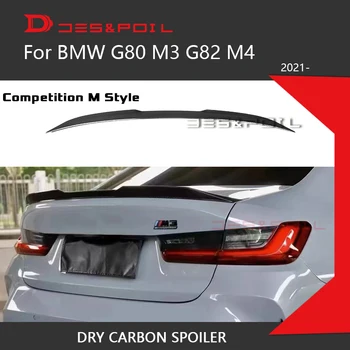 Pro BMW M3 G80 M4 G82 Real Carbon Fiber M Style Spoiler, Křídlo Zadní Kufr Bootlid lesk na Palubě XDrive Soutěže 2021-