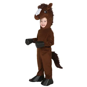 Halloween děti je kůň, protože kostýmy kostýmy výkon Kombinéza procházení kostýmy panenka zvířat, hraní rolí Kombinéza