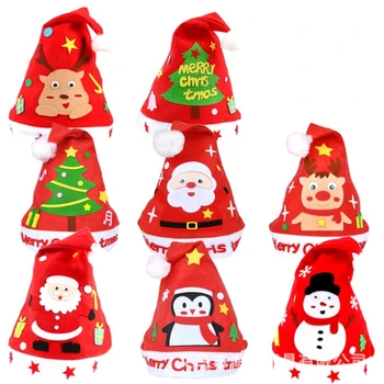Dekorativní Vánoční Čepice Craft Sady Party Rekvizity Klobouk Santa Dovolenou Kostým Čepice