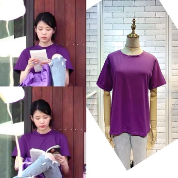 Kpop dívčí Skupina Létě Zpěvák Oblečení O-Neck T-košile, Volné Topy Ženy korejské Představení Koncertní Pódium Nosit Jazz Dance Oblečení