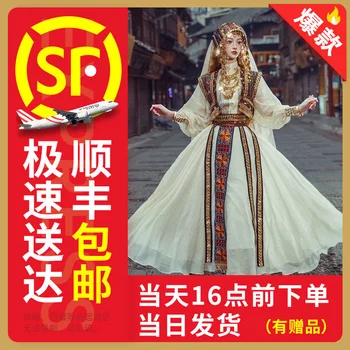 Xishuangbanna cestovní fotografie exotické starověké princezna Lidový kroj Han prvek Chinoiserie menšiny kostým