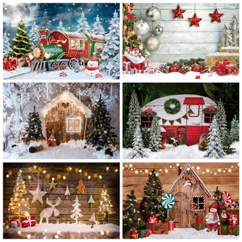 Zimní Sníh, Vánoční Pozadí Candy House Santa Sněhové Vločky Vánoční Strom Dítě Rodinnou Oslavu Dekor Fotografie, Pozadí Focení