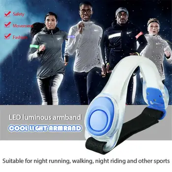 Večer Sportovní Run Světlo Reflexní Bezpečnostní Blikající Pás Rameno Popruh Noci na Kole Běží LED Pásku Světlo, Venkovní Sportovní Náramek