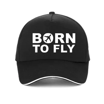 Narodil Se Létat Kapitán Letu Pilot klobouk Nastavitelný Unisex kšiltovka Letectví, Letec, Letadlo, Venkovní cool visor Táta Klobouky