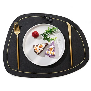 Nordic in-kožený Západní jídlo mat vodotěsné a proti opaření PVC nádobí stolní podložka nepravidelné kreativní jídlo mat mísy mat