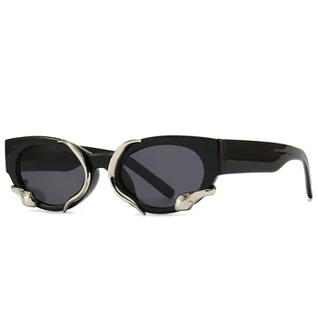 Nový Y2k Luxusní Cat Eye Sluneční Brýle, Ženy Značky Módní Návrhář Malý Rám Sluneční Brýle S Had Hip Hop Retro Odstíny Brýle