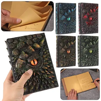3D Dragon Reliéfní Psaní Deníku Notebook Věstníku Ruční Denní Poznámkový blok Cestovní Deník Dragon Dárky pro Ženy A Muže, Velikost A5