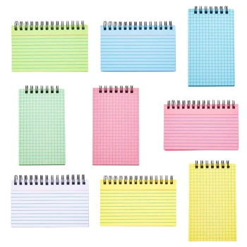 Pocket Notes Papíry Mini Spirála Poznámkový blok Malý Notebook Plánovač Spirála-Do-list 50 Listů pro Děti, Student, Učitel Dárek