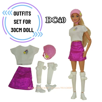 Módní Oblečení s Boty Nastavit DC40 pro Barbie Blyth 1/6 30 cm MH CD FR SD Kurhn BJD Panenky, Oblečení, Oblečení, Příslušenství, Dívka Hračky