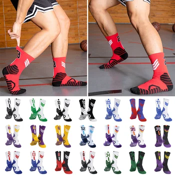Nové Elitní Basketbal Ponožky Muži Venkovní Běžecké Ponožky Muži Non-slip Basketbalové Ponožky Prodyšné Pot Absorbující Cyklistické Ponožky