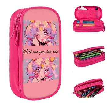 Blondýna Mě Miluješ Anime Sailor Moon Pero Box Double Layer Velký-kapacita Pro Školní Pencilcase Dárek k Narozeninám
